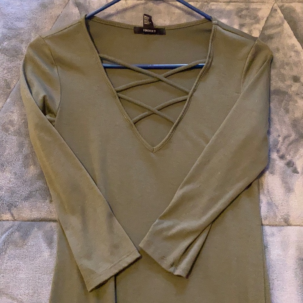 Green cotton dress